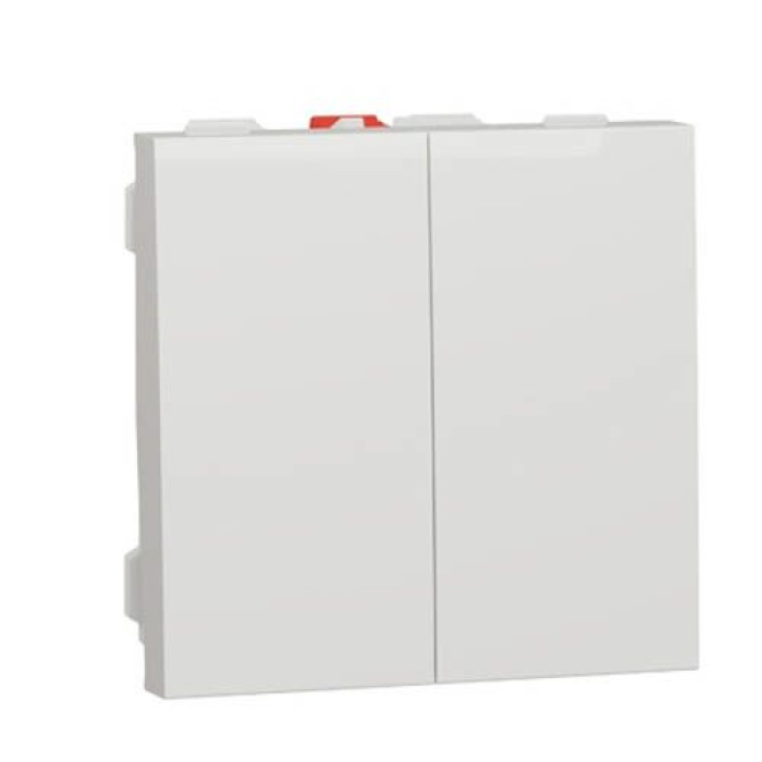 Вимикач 2-кл., сх. 5, 10 AX, 250 В, Unica New білий, Schneider Electric