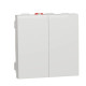 Вимикач 2-кл., сх. 5, 10 AX, 250 В, Unica New білий, Schneider Electric