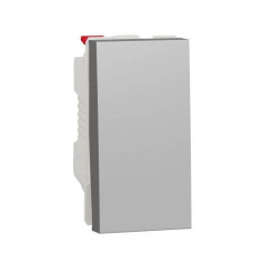 Вимикач 1-кл. 1-мод. 10А Unica New, алюміній, Schneider Electric