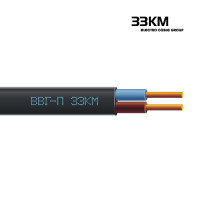 Кабель силовий ВВГ-П 2x2,5 плаский чорний, ЗЗКМ