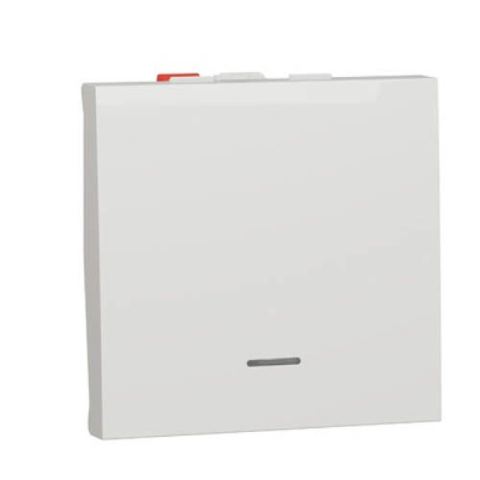 Перемикач 1-кл. з нейтр 10А, 2 мод Unica New білий, Schneider Electric