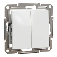 Вимикач 2-кл. кнопковий, білий, Asfora, без рамки, Schneider Electric