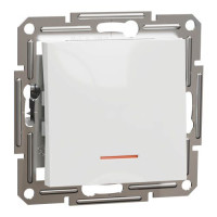 Вимикач 1-кл. з підсвіткою, білий, Asfora, без рамки, Schneider Electric