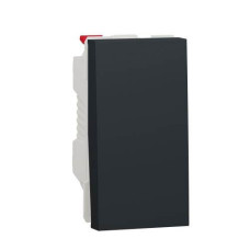 Вимикач 1-кл. 1-мод. 10А Unica New, антрацит, Schneider Electric
