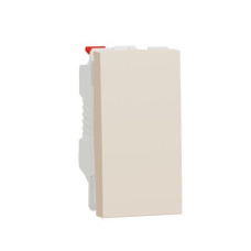 Вимикач одноклавішний кнопковий схема 1 10А, 1 модуль бежевий, Unica New, Schneider Electric