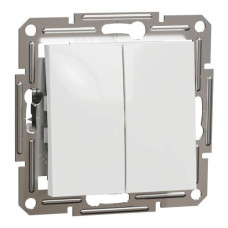 Перемикач 2-кл. білий, Asfora, без рамки, Schneider Electric