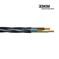 Кабель силовий ВВГ 3x1,5 круглий чорний, ЗЗКМ