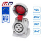 Настенная розетка силовая IDE 16A 415В 3P+T IP67 Красный (3822)