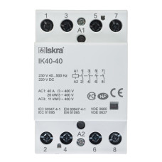 Модульний контактор IK40-40, 230 V, AC/DC Iskra