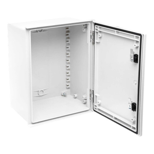 Шкаф из полиэстераIDE 400x300x200 серии GLASS IP66 (POL403020)