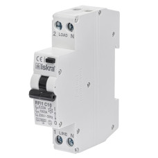 Диференційний вимикач ISKRA RFI1C10A 10A А 30 mA A 1P+N (786100919000)
