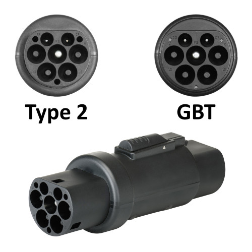 Переходник Type 2 - Type GBT 22 кВт 3Ф Olink с фиксатором (MED016046)