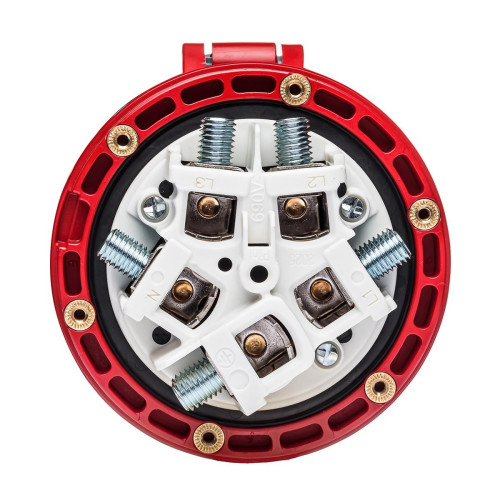 Розетка кабельна силова IDE 125A 415В 3P+N+E IP67 Червоний (3756)