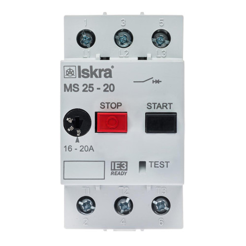 Выключатель защиты двигателя 16-20А 220-690В ISKRA MS25-20 (30107966000)