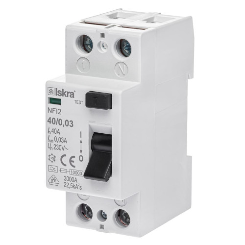 Устройство защитного отключения 40A 1Р+N A 30 mA ISKRA NFI2 (30104240000)