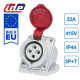 Настенная розетка силовая IDE 32A 415В 3P+T IP44 Красный (3325)