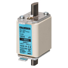 Запобіжник ножевий aR NH-00 HRC 160A 690В ITALWEBER (1543160)