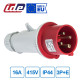 Вилка кабельная IDE 16A 415В 3P+E IP44 Красный (3102)