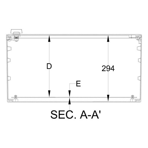 Шкаф из полиэстера IDE 800x600x300 серии GLASS IP66 (POL806030)