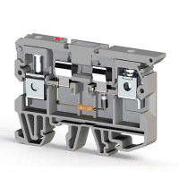 Клемма винтовая со светодиодом под предохранитель 5х20 ASK 2LD 220V DC серая Klemsan (0.0.0.3.51629)