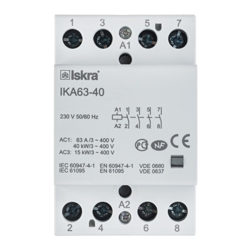 Модульный контактор IKA63-40, 230 V, AC Iskra