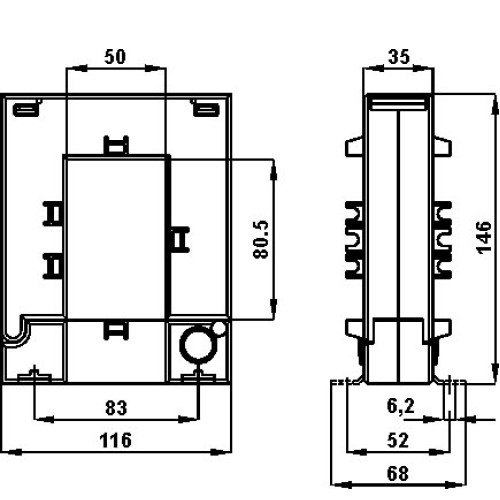 Трансформатор тока разъемный 50x80 600/5A Frer (TAA082600X05)