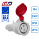 Розетка кабельная силовая IDE 32A 415В 2P+E IP44 Красный (3204)