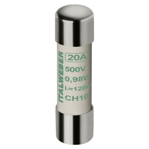 Запобіжник 10х38 20A aM CH10 500В ITALWEBER (1422020)