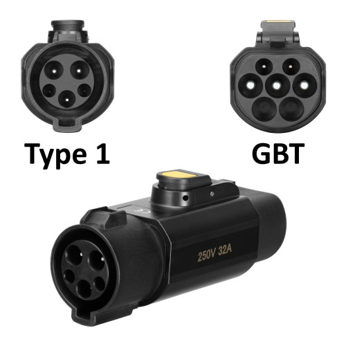 Переходник Type 1 - Type GBT Olink 7,4 кВт с фиксатором (MED011806)