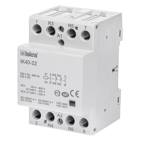 Контактор ISKRA IK40-22 40А 2НВ+2НЗ 220/240 В 50/60 Гц (30045150000)
