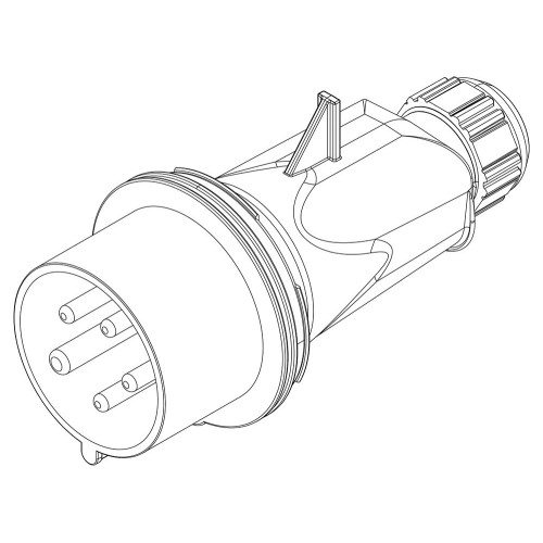 Вилка кабельная IDE 16A 415В 3P+N+E IP44 Красный (3103)