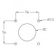 Розетка встроенная прямая силовая IDE 32A 415В 2P+E IP44 Красный (3314)