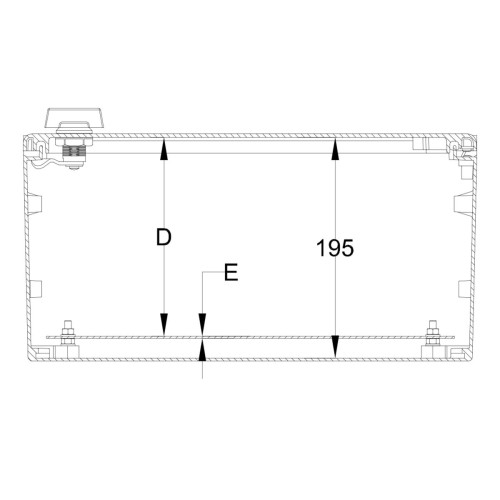 Шкаф из полиэстера IDE 400x400x200 серии GLASS IP66 (POL404020)