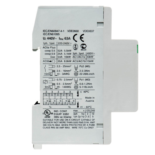 Контактор BENEDICT R63-31 63А 3NO + 1NC 230В 50Hz (16532)