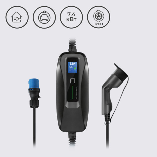 Зарядная станция BS-PCD040 Besen 32A 230В 7,2 кВт разъем Type 1 з кабелем 5 м