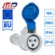Розетка кабельна силова IDE16A 250В 2P+E IP44 Синій (2201)