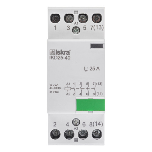 Модульний контактор IKD25-40, 24 V, AC/DC Iskra