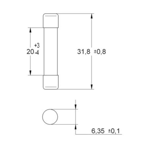 Запобіжник 6,3х32 5A F 250В ITALWEBER (304005)