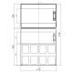 Щит для силовых розеток IDE STAR 36 модулей 728x418x147мм IP65 с шинами N и PE (PCSN36PT/RR)