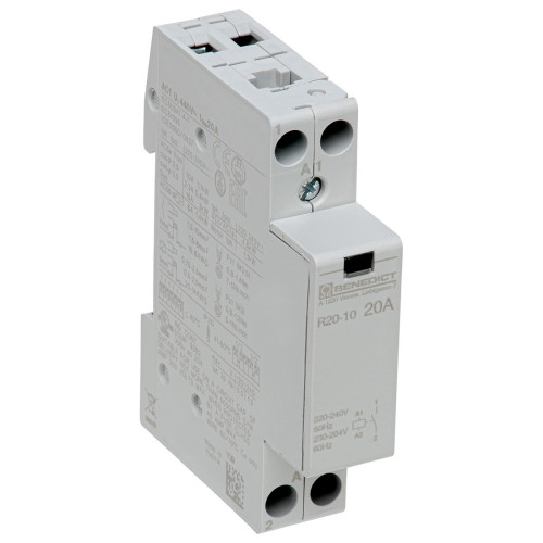 Контактор BENEDICT R20-10 20А 1NO 230В 50Hz (17398)
