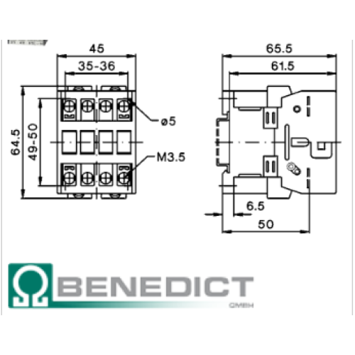 Контактор 4kW 3~400V 220-240V 50Hz 240V 60Hz Benedict