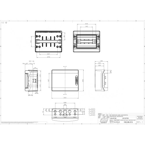 Распределительный щит IDE 12 модулей IP65 с шинами N и PE 246x310x148 мм (CDN12PT/RR)