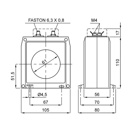 Трансформатор струму d=60мм 1200/5A (0,5=25VA) Frer (TAT0601K2X05)
