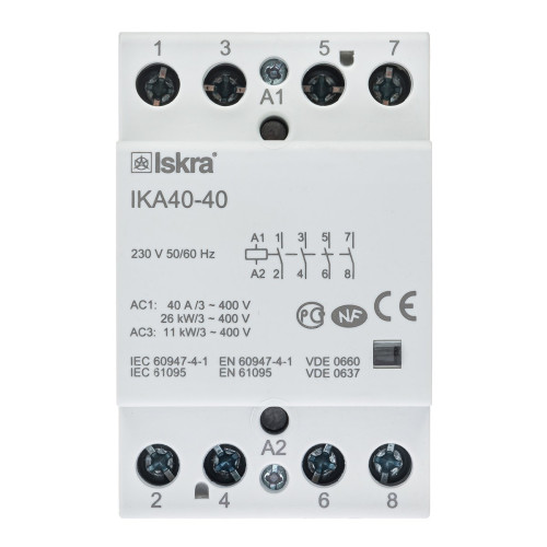 Модульний контактор IKA40-40, 230 V, AC Iskra