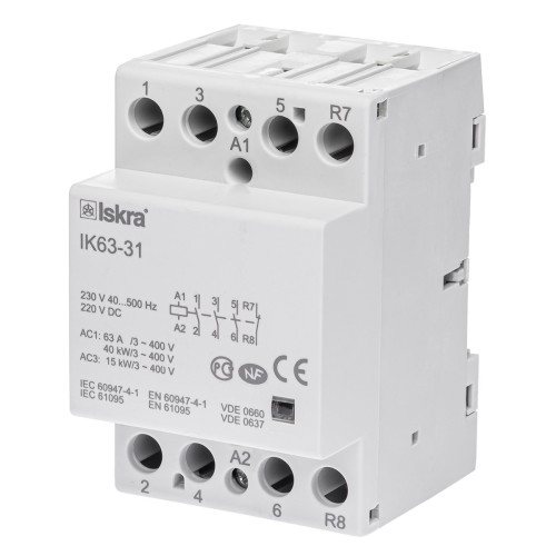 Модульный контактор IK63-31, 230 V, AC/DC Iskra