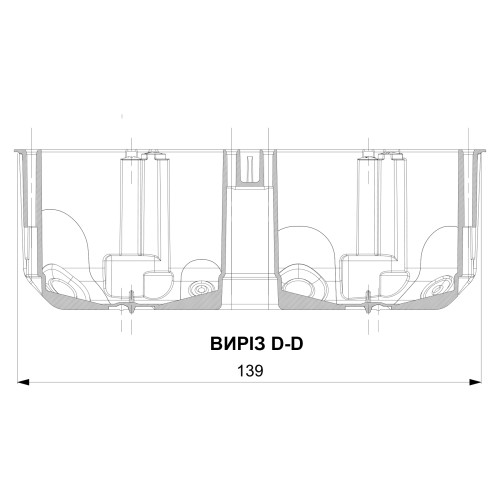 Установочная коробка 139x68x48мм IDE Domos с винтами (D70/2K)