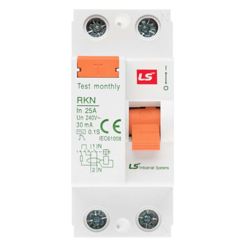 Пристрій захисного відключення LS Electric RKN 2P 25А 6 кА, 30 мА АС (062202998B)