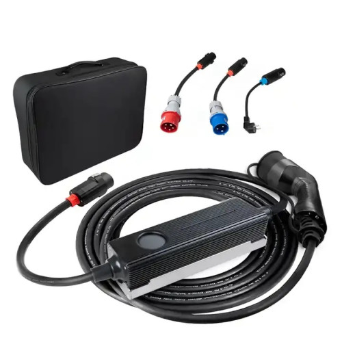 Зарядная станция BS-PCD050 Besen 32A-1Ф/24А-3Ф 230/400В 16 кВт розетка Type 2 с экраном + адаптерами на розетку Schuko 16A, CEE32A 3pin, CEE32A 5pin с кабелем 6,5 м + APP