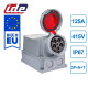 Розетка внешняя силовая IDE 125A 415В 3P+N+T IP67 Красный (3876)