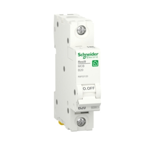 Автоматический выключатель Schneider Electric 20A B 1P 6kA Resi9 (R9F02120)